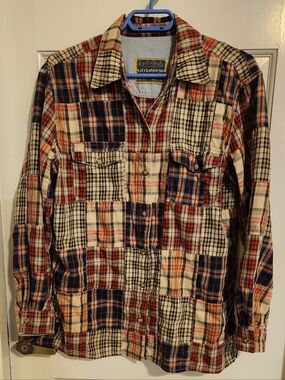 Vintage Liz Claibone Patchwork Plaid Shirt, Size M